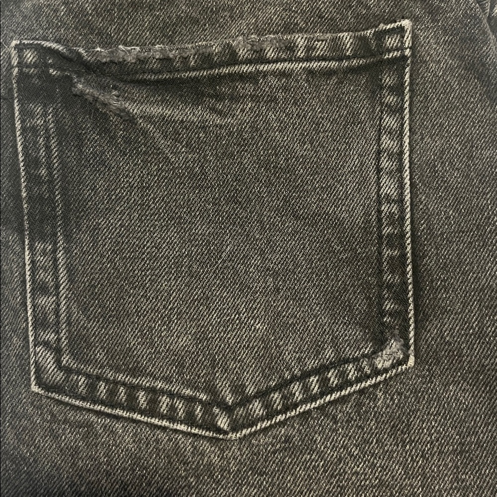 MNG Black Denim Cutoff Shorts -